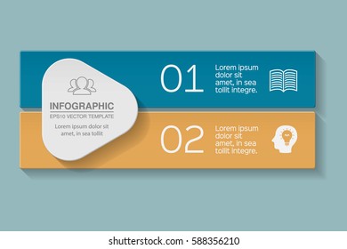 Vector infographic template, two options