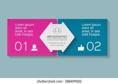 Vector infographic template, two options