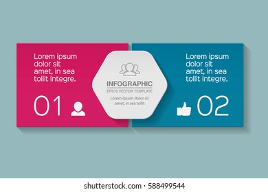 Vector infographic template, two options