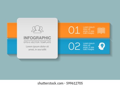Vector infographic template, two options