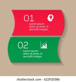 Vector infographic template, two options