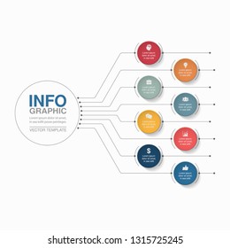 Vector infographic template for vertical diagram, graph, presentation, chart, business concept with 8 options.