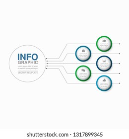 Vector infographic template for vertical diagram, graph, presentation, chart, business concept with 5 options.