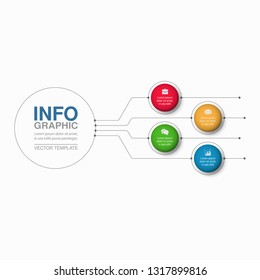 Vector infographic template for vertical diagram, graph, presentation, chart, business concept with 4 options.