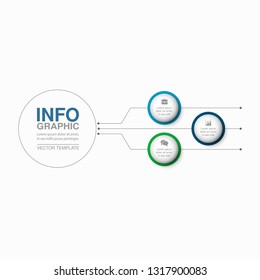 Vector infographic template for vertical diagram, graph, presentation, chart, business concept with 3 options.
