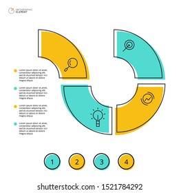Vector infographic template.Modern business infographic element. Can use for infographic, flyer, brochure, annual report, web, print.