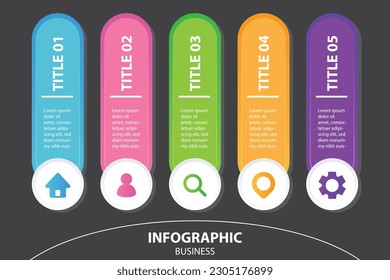 Diseño de plantillas de infografía vectorial con iconos para sitio web, banner, diseño de afiches.