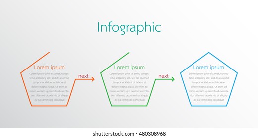 Vector infographic templates for detailed reports from the various process steps.