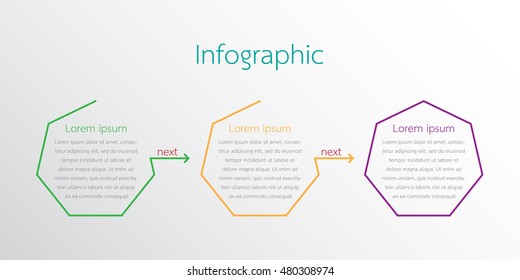 Vector infographic templates for detailed reports from the various process steps.