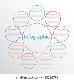 Vector infographic templates for detailed reports from the various process steps.