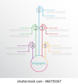 Vector infographic templates for detailed reports from the various process steps.
