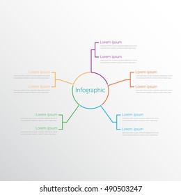 Mind Map 7 Elements Connected Main Stock Vector (Royalty Free ...