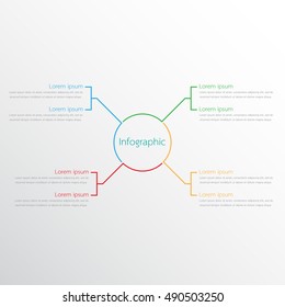 Vector infographic templates for detailed reports from the various process steps.