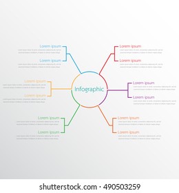 Vector infographic templates for detailed reports from the various process steps.