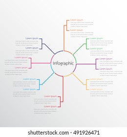 Vector infographic templates for detailed reports from the various process steps.