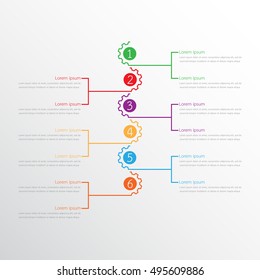 Vector infographic templates for detailed reports from the various process steps.