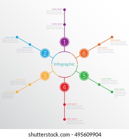 Vector infographic templates for detailed reports from the various process steps.