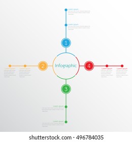 Vector infographic templates for detailed reports from the various process steps.