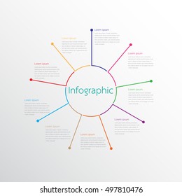 Vector infographic templates for detailed reports from the various process steps.