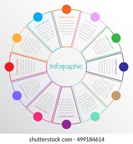 Vector infographic templates for detailed reports from the various process steps.