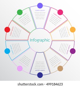 Vector infographic templates for detailed reports from the various process steps.