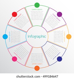 Vector infographic templates for detailed reports from the various process steps.
