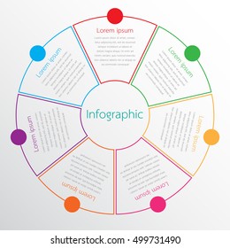Vector infographic templates for detailed reports from the various process steps.