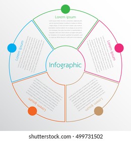 Vector infographic templates for detailed reports from the various process steps.