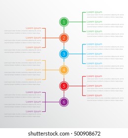 Vector infographic templates for detailed reports from the various process steps.