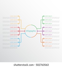 Vector infographic templates for detailed reports from the various process steps.