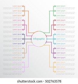Vector infographic templates for detailed reports from the various process steps.