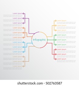 Vector infographic templates for detailed reports from the various process steps.