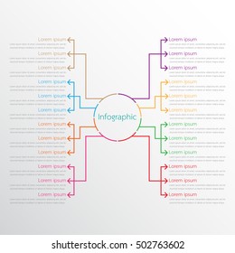 Vector infographic templates for detailed reports from the various process steps.