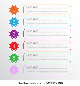 Vector infographic templates for detailed reports from the various process steps.