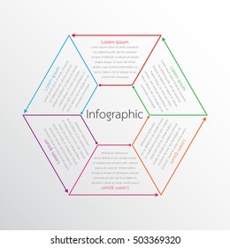 Vector infographic templates for detailed reports from the various process steps.