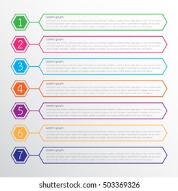 Vector infographic templates for detailed reports from the various process steps.