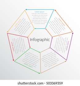 Vector infographic templates for detailed reports from the various process steps.