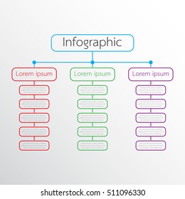 Vector infographic templates for detailed reports from the various process steps.
