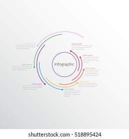 Vector infographic templates for detailed reports from the various process steps.
