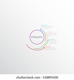 Plantillas de infografía vectorial para informes detallados de los distintos pasos del proceso.