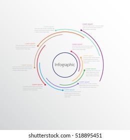 Vector infographic templates for detailed reports from the various process steps.