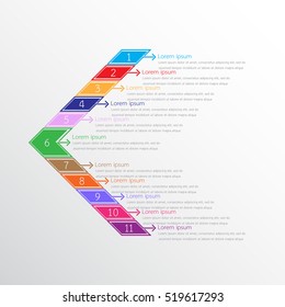 Vector infographic templates for detailed reports from the various process steps.