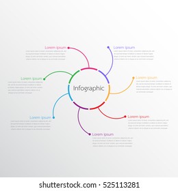 Vector infographic templates for detailed reports from the various process steps.