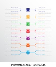 Vector infographic templates for detailed reports from the various process steps.