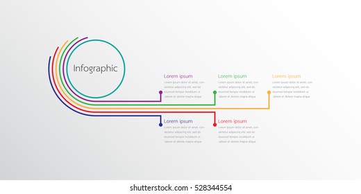 Vector infographic templates for detailed reports from the various process steps.