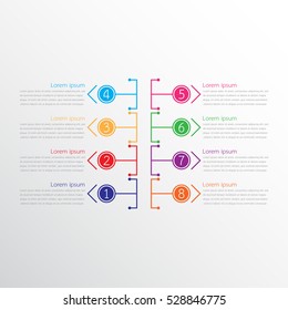 Vector infographic templates for detailed reports from the various process steps.