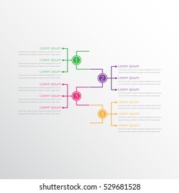 Vector infographic templates for detailed reports from the various process steps.