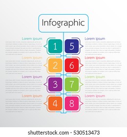 Vector infographic templates for detailed reports from the various process steps.