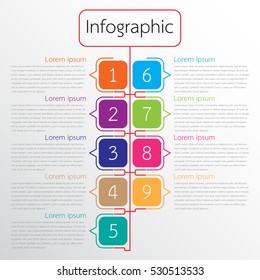 Vector infographic templates for detailed reports from the various process steps.
