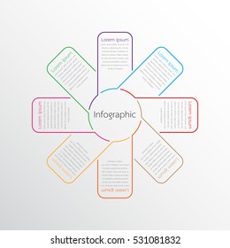 Vector infographic templates for detailed reports from the various process steps.
